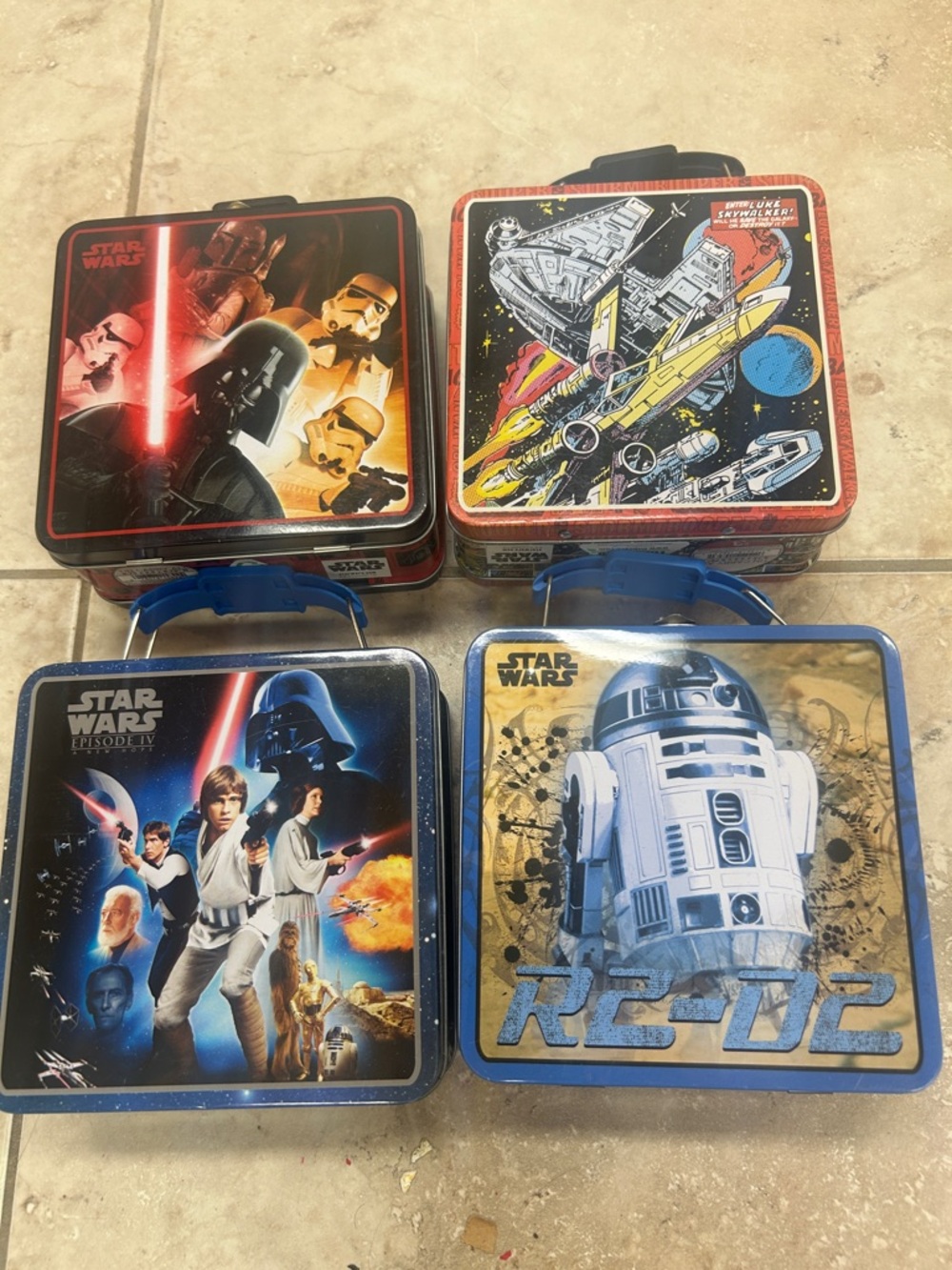 Star Wars mini lunchboxes - lot of 4